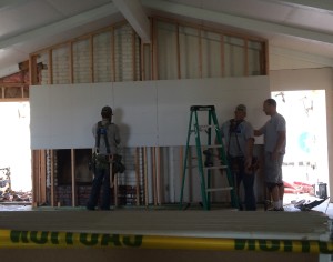 Then they enclosed the area that will be behind the main altar.