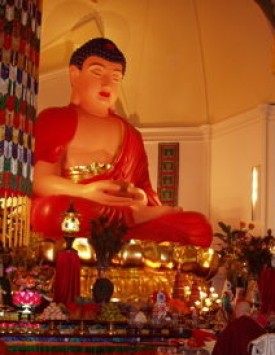 Statue of Amitabha Buddha, Hua Zang Si, San Francisco, California.