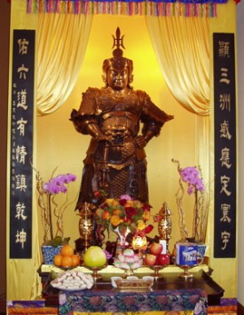Skanda Bodhisattva at Hua Zang Si in San Francisco.