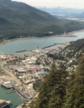 View from Tram of Juneau harbor.