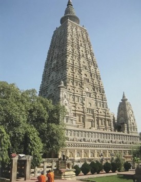 Mahabodhi Temple in Bodhgaya, India.