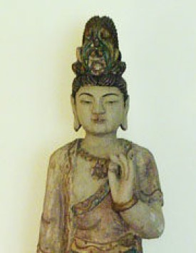 Statue of Kuan Yin (Kanzeon) Bodhisattva from the Xuanfa Utah Dharma Center.