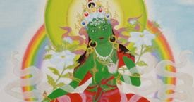 扎西卓瑪仁波且繪畫綠度母法像