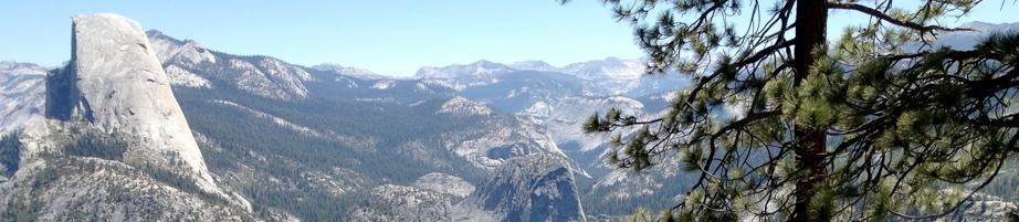 Yosemite Valley as seen from Glacier Point featuring the iconic granite Half Dome