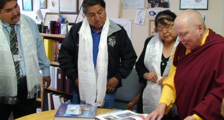 Hopi tribal leaders on reservation in Arizona.