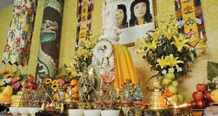 Altar at the Thai Son Pagoda, Da Nang, Vietnam.