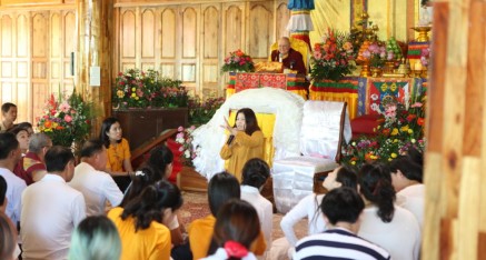 Participant describes seeing Kuan Yin Bodhisattva after the Dharma Assembly.