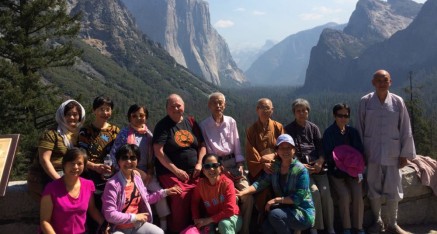 Group at Entrance to Yosemite National Park.