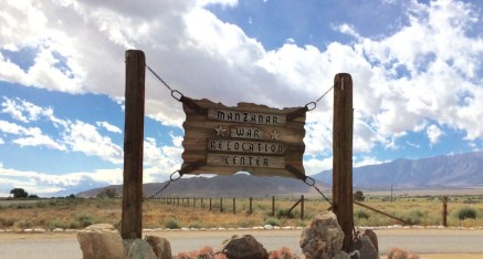 Sign at Manzanar Relocation Center.