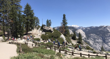 Glacier Point, looking over the Yosemite Valley.
