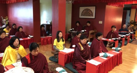 More Students meditating at the Holy Vajrasana Temple & Retreat Center.