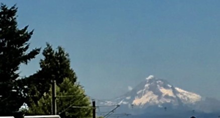 Mt. Hood as seen from Portland airport.