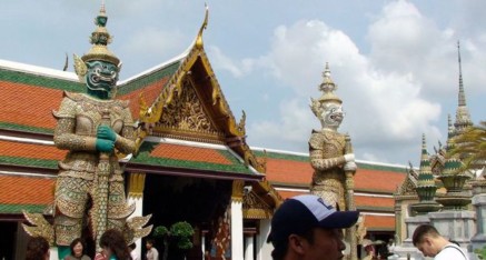 Entrance to Temple in Bangkok.