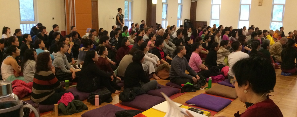 The group watched a video about how the Holy Vajra Throne located at the Holy Vajrasana Temple and Retreat Center was recognized.