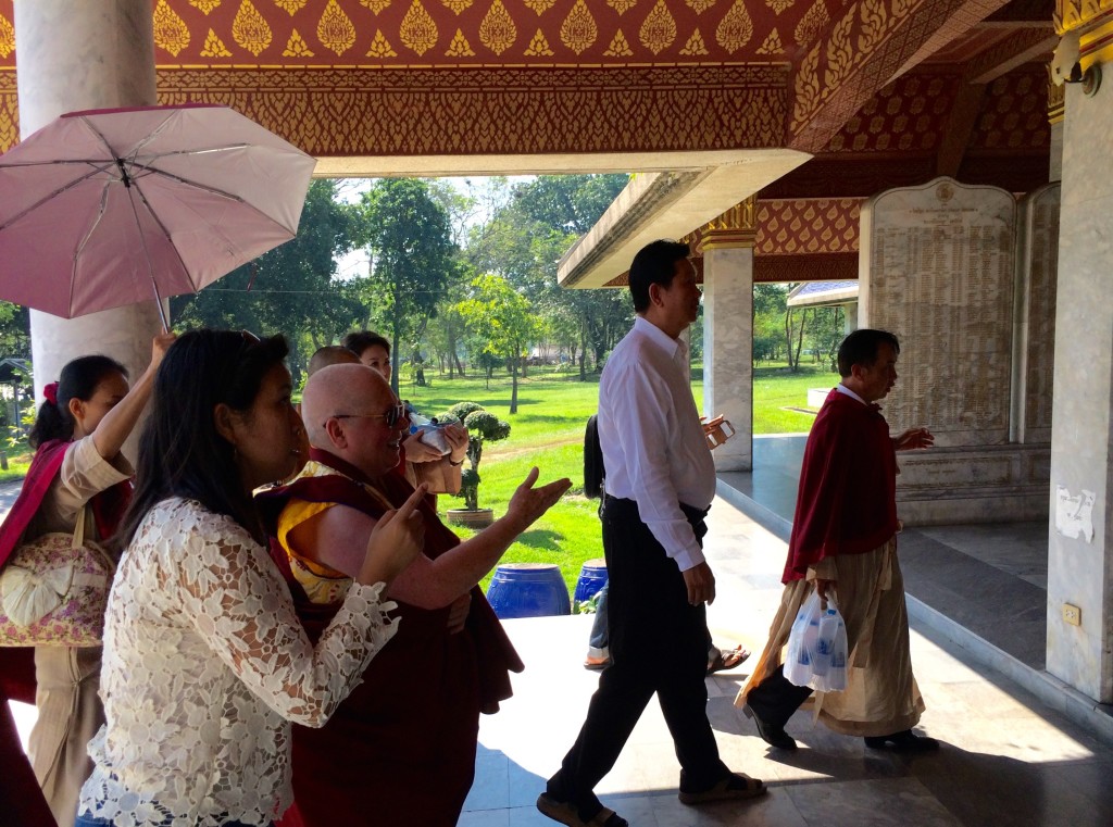Entering the Viharn.