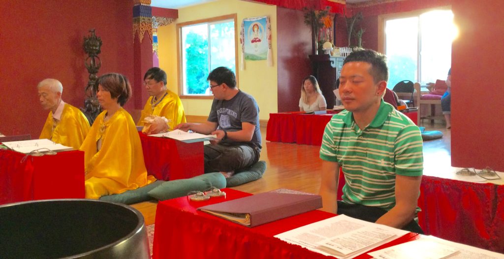 Students participating in Seven Dharmas Seminar at Holy Vajrasana Temple & Retreat Center.