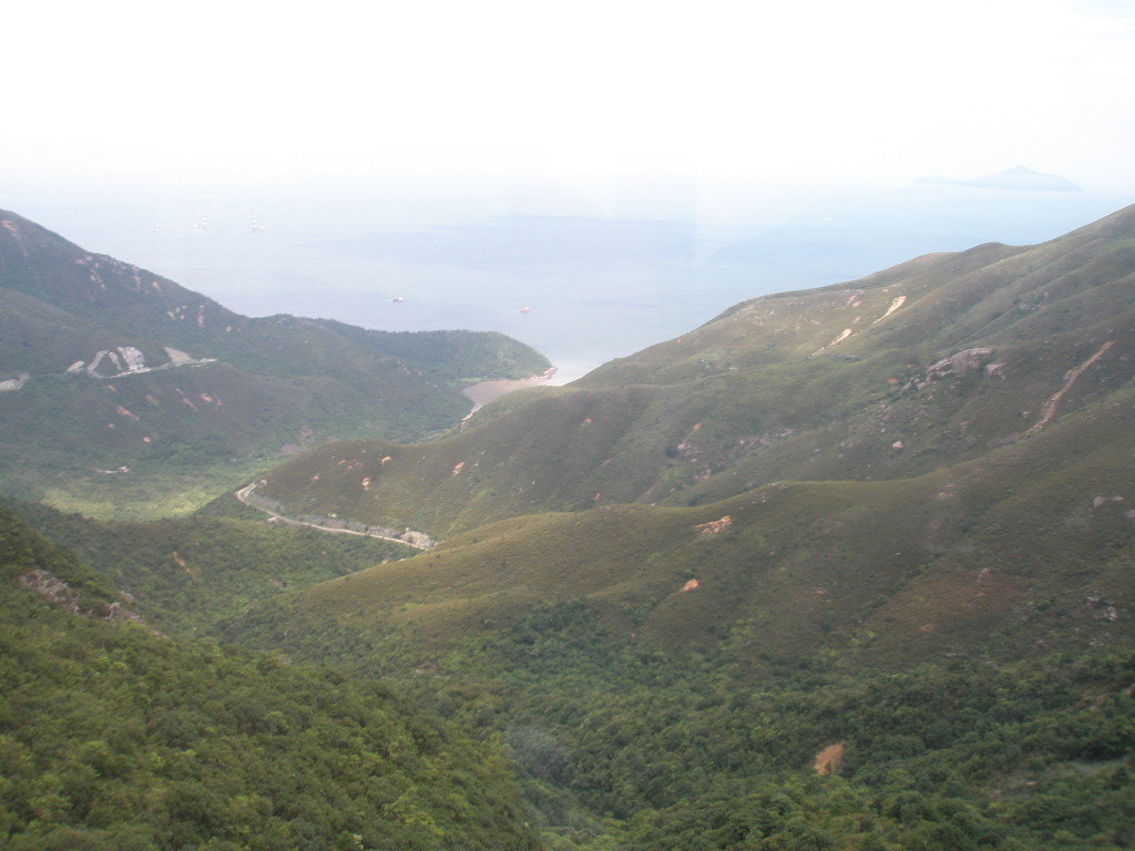 The road up the mountain to Po Ling Monastery and the Big Buddha