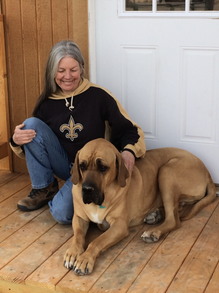 Deb and Skanda on the porch of the Jones’ gompa.