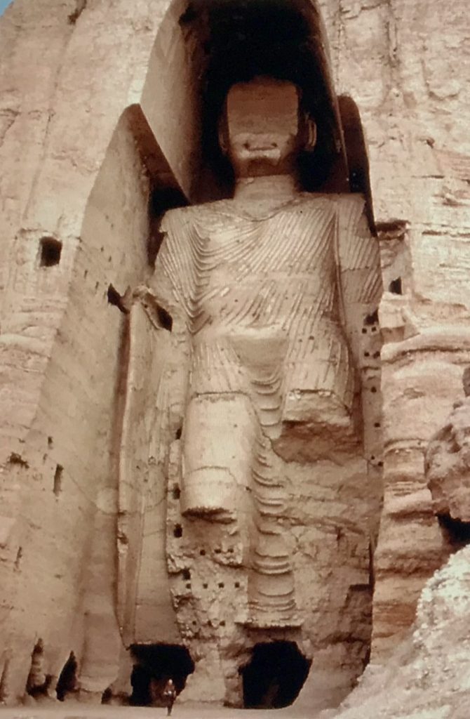 World's tallest statue of Buddha (175 feet tall) in Bamiyan, in Afghanistan. Destroyed by Taliban Islamic militia in 2001.